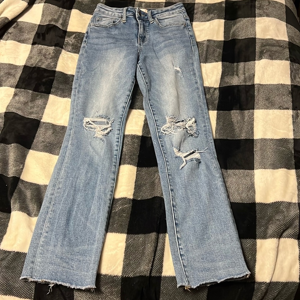 Altar’d State Straight Leg Style Distressed Jeans size 25